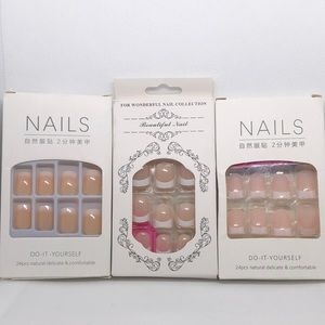 3 New In Box 🩷 Press on Nails 💅🏻 Do it yourself French Manicure 🩷